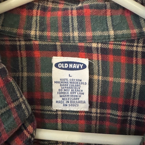 Plaid Men's Shirt - Green and Red - Picture 2 of 3
